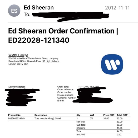 Ed Sheeran Tree Hoodie Size S - Picture 10 of 11